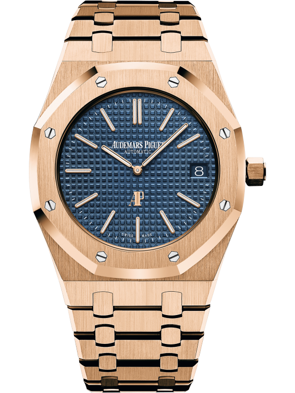 Rose Gold 904L Steel Blue Dial - Watch - 39mm