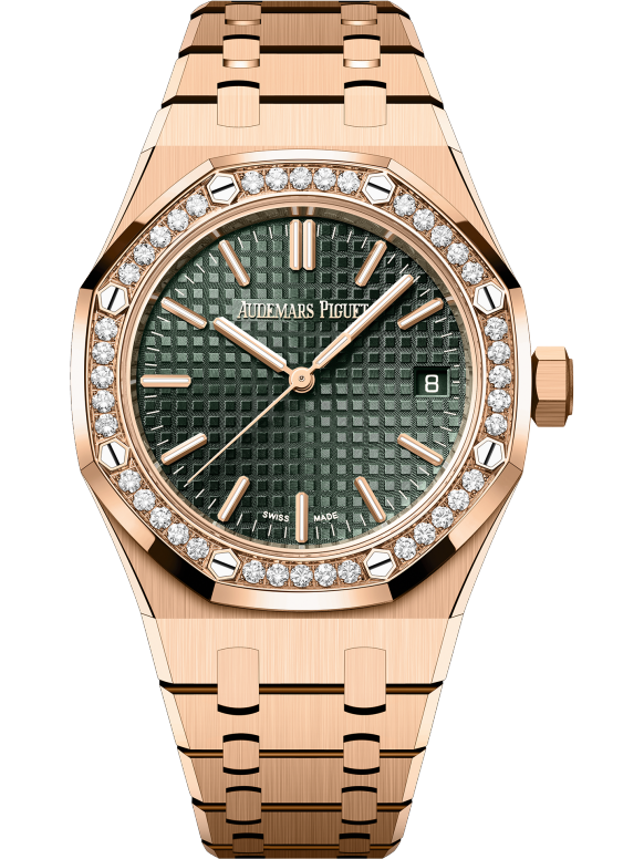 Rose Gold 904L Steel Khaki Green Dial - Watch - 37mm