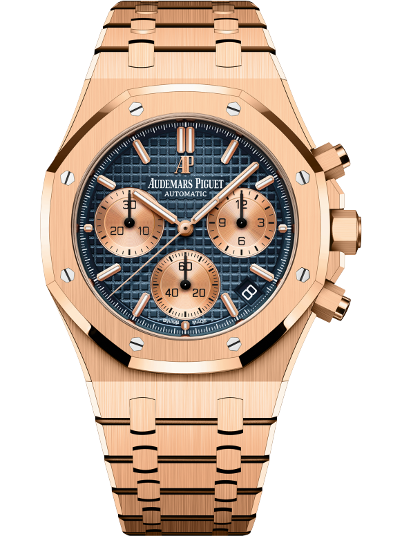 Rose Gold 904L Steel Blue - Automatic - 41mm