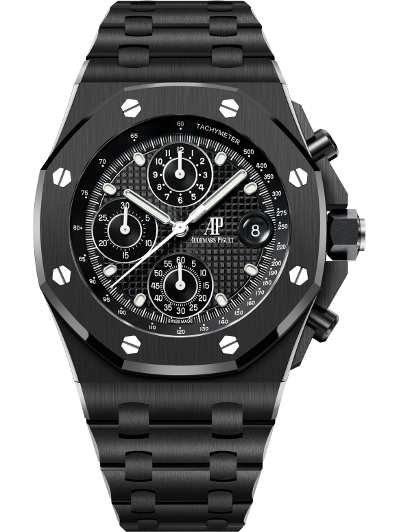 Black strap - Titanium black dial - Watch - 42mm