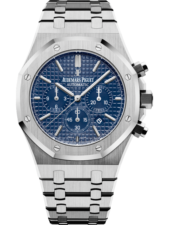 Silver 904L steel dark blue dial - Watch - 41 mm