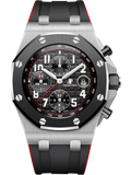 Black and red 904L steel with black dial - Watch - 42mm