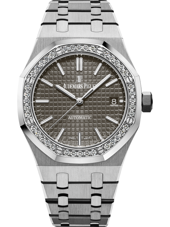 Silver 904L Steel Grey Ruthenium Dial - Watch - 37 mm