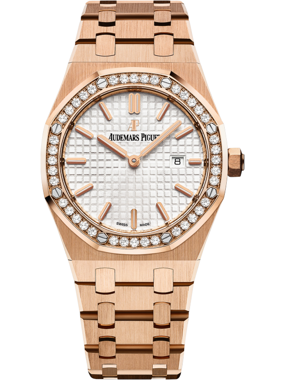 Rose gold 904L steel silver-white dial - Watch - 33 mm