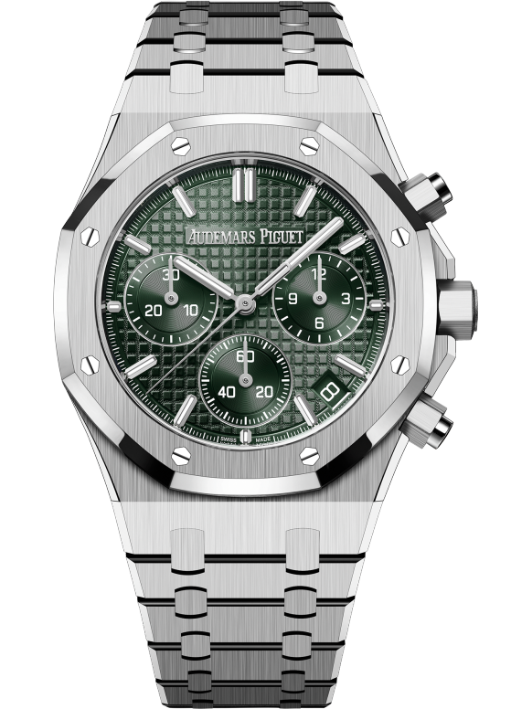 Silver 904L Steel Khaki Green - Automatic Watch - 41mm