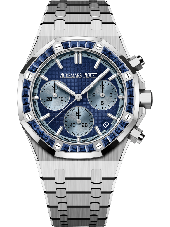 Silver 904L Steel blue dial - Watch - 41 mm