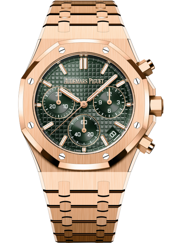 Pink Gold Khaki Green Dial CHRONOGRAPH 41mm