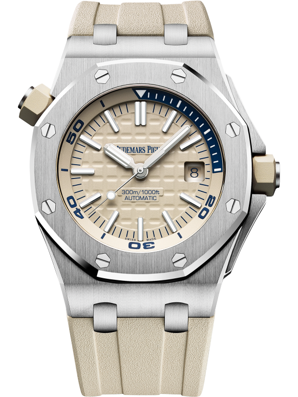 Beige strap - Titanium beige dial - Watch - 42 mm