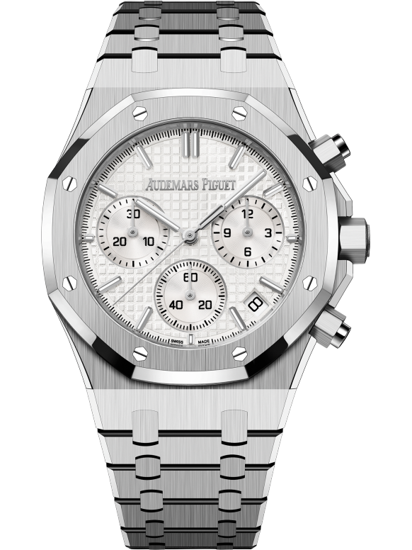 Silver 904L steel silvery white dial - Watch - 41 mm