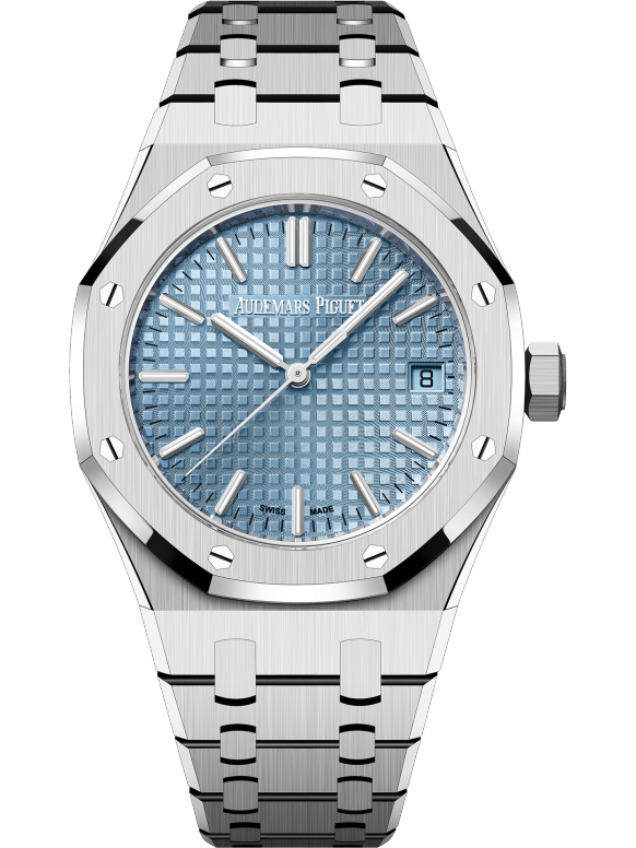 Silver 904L Steel Light Blue Dial - Automatic Watch - 37mm