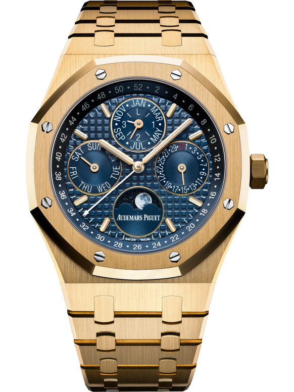 Yellow 904L steel dark blue dial - Watch - 41 mm