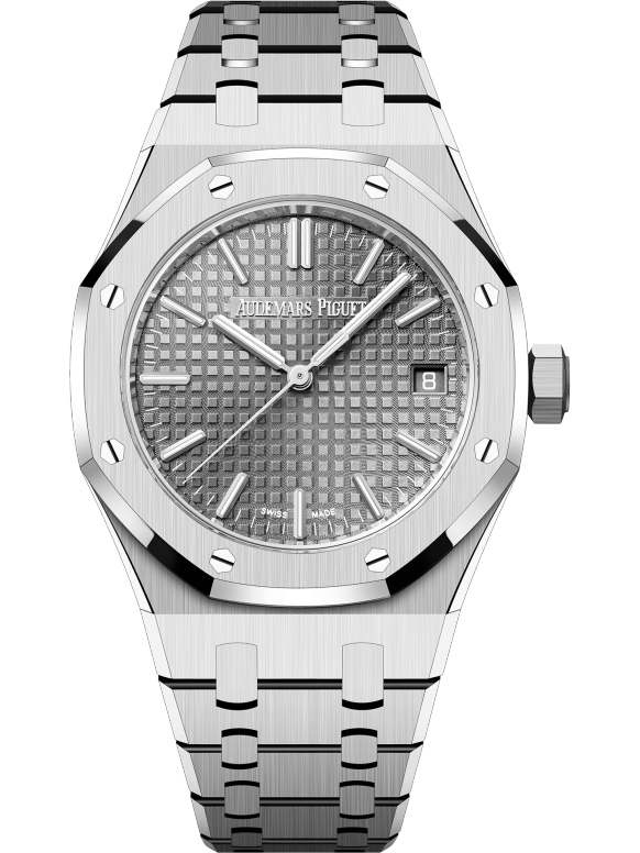 Silver 904L Steel grey dial - Watch - 37 mm