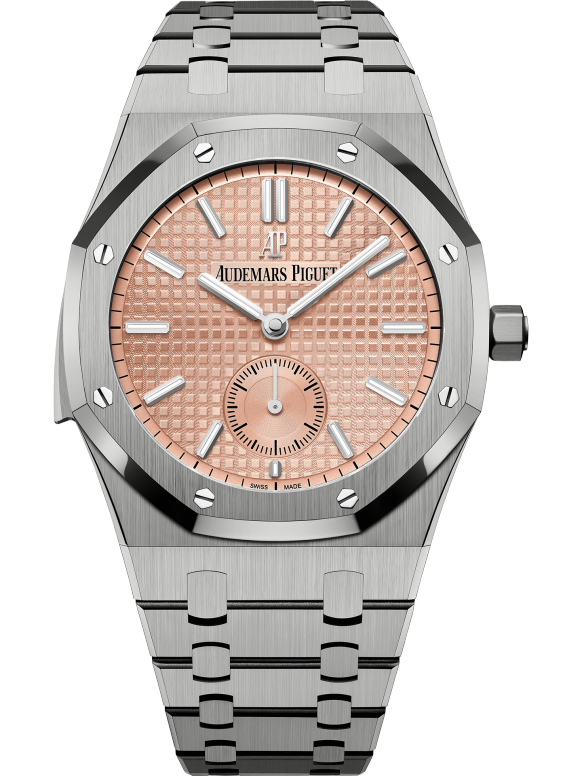 Silver 904L steel light orange dial - Watch - 42mm