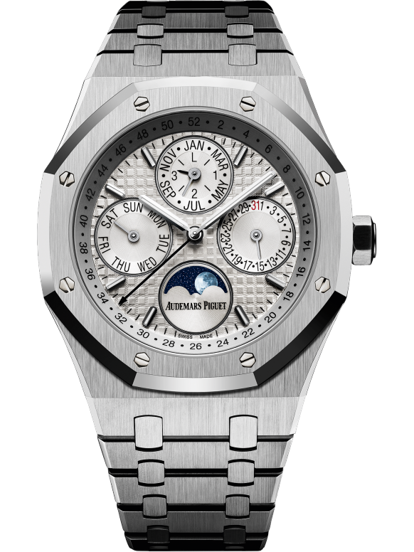 Silver 904L steel silvery white dial - Watch - 41 mm