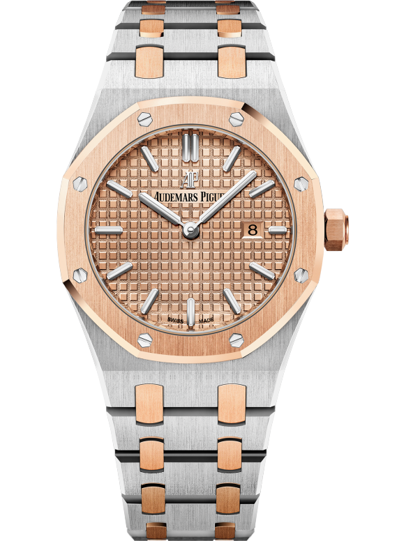Silver 904L steel rose gold dial - Watch - 33 mm