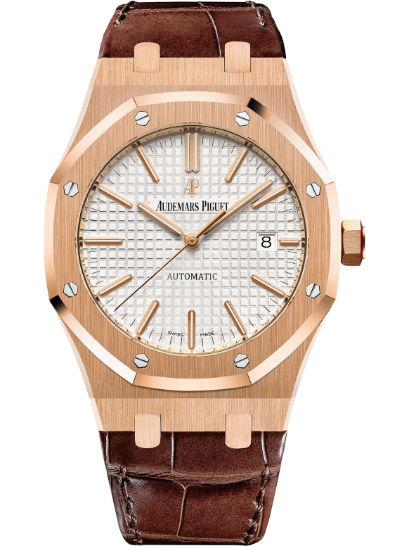 Brown 904L steel silvery white dial - Watch - 41 mm