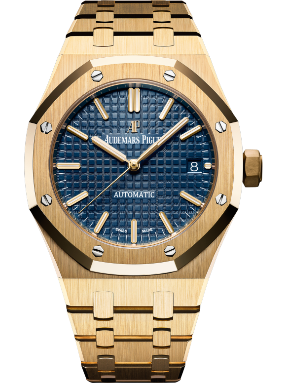 Yellow 904L steel dark blue dial - Watch - 37 mm