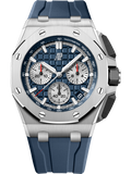 Blue rubber strap - Titanium blue dial - Watch - 43mm