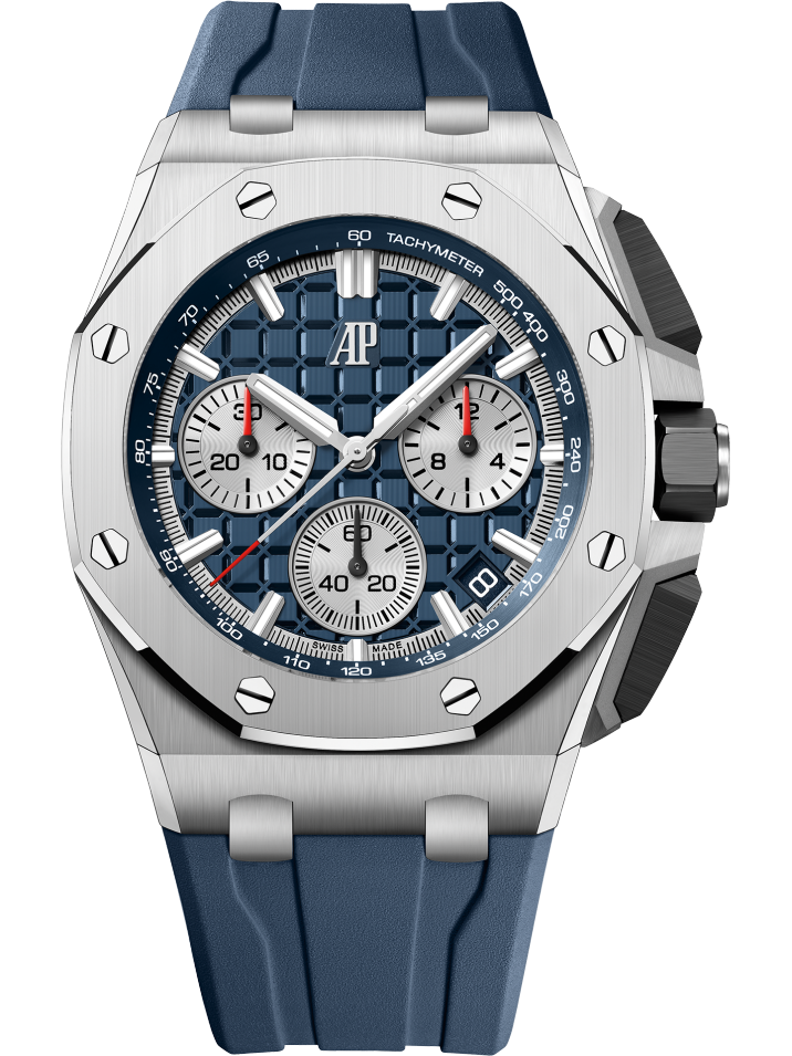 Blue rubber strap - Titanium blue dial - Watch - 43mm