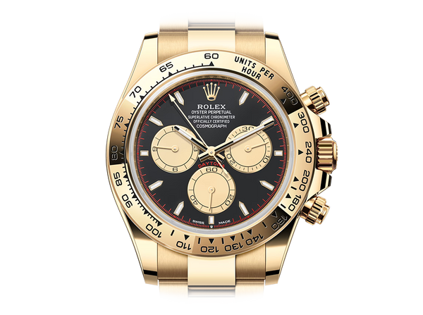 Pure black dial - gold strap - 40MM
